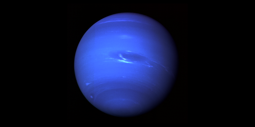 Neptune captured by voyager 2