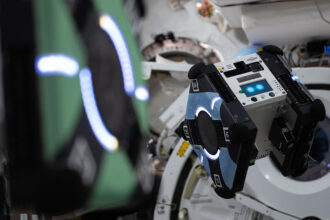 NASA’s Astrobee robot is flying autonomously in a microgravity environment