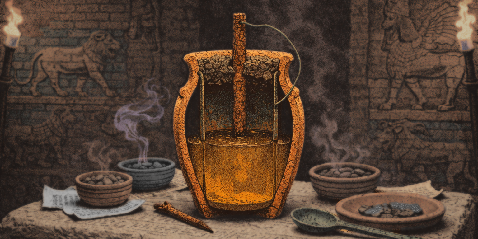 Baghdad battery illustration