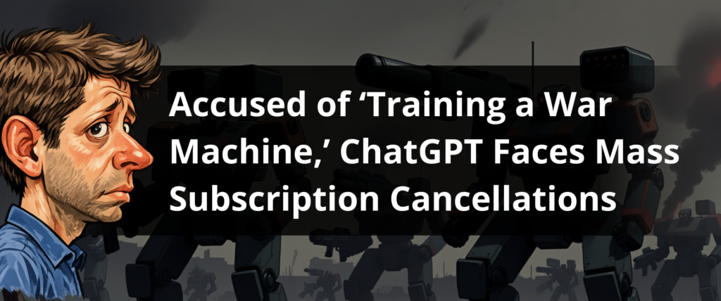 Accused of ‘Training a War Machine,’ ChatGPT Faces Mass Subscription Cancellations