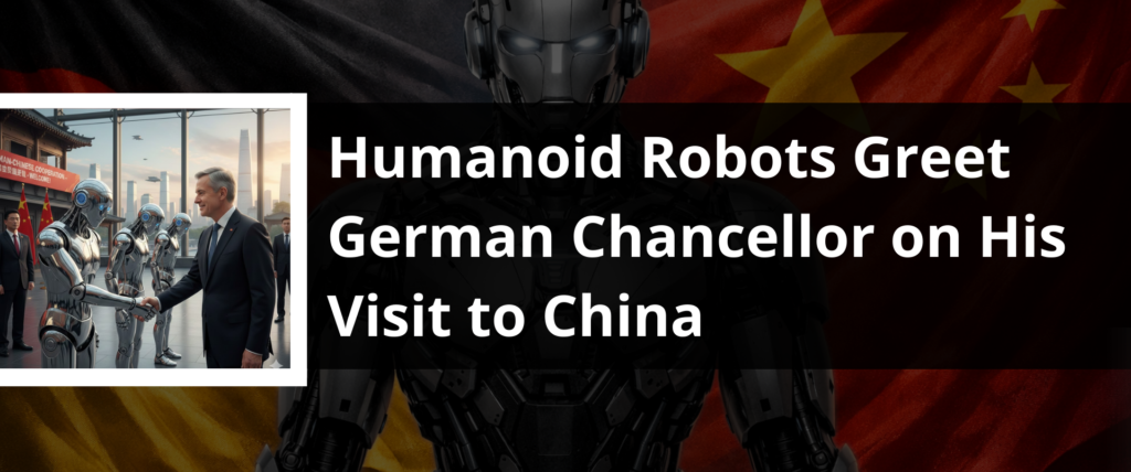 Humanoid Robots Greet German Chancellor on His Visit to China