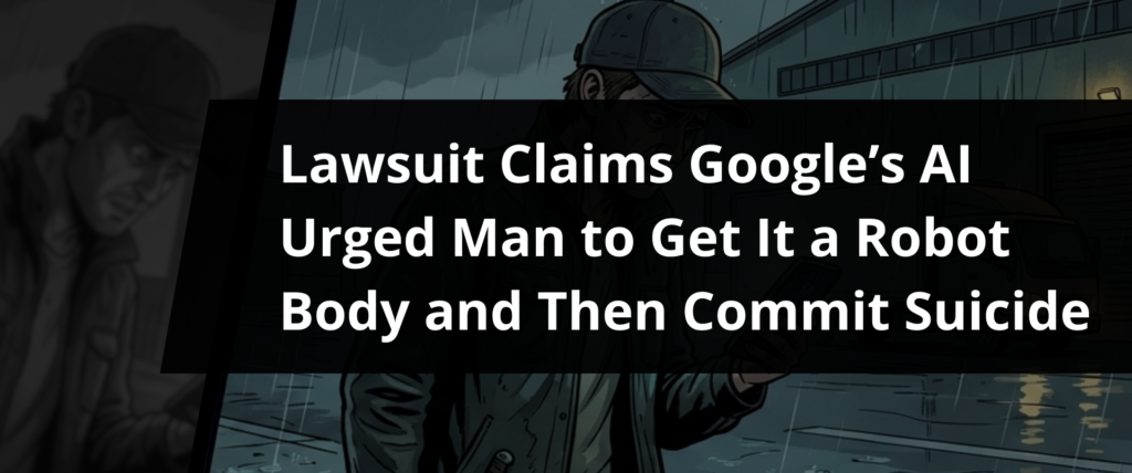 Lawsuit Claims Google’s AI Urged Man to Get It a Robot Body and Then Commit Suicide