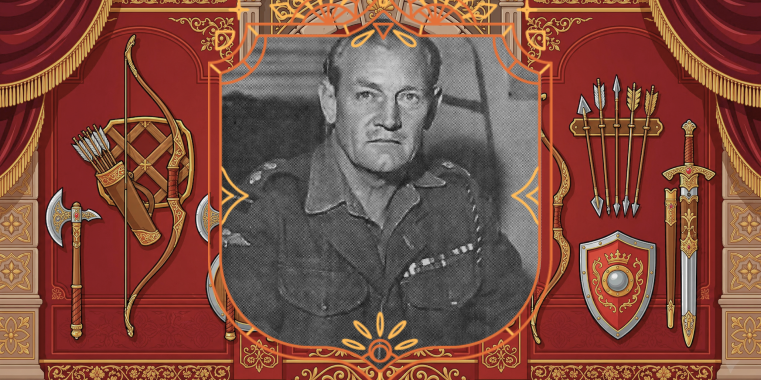 Mad Jack Churchill in WW2 with a sword and longbow