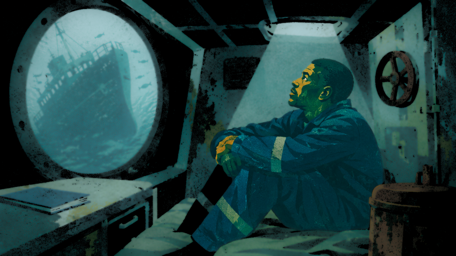 Harrison Okene survived 3 days underwater illustration