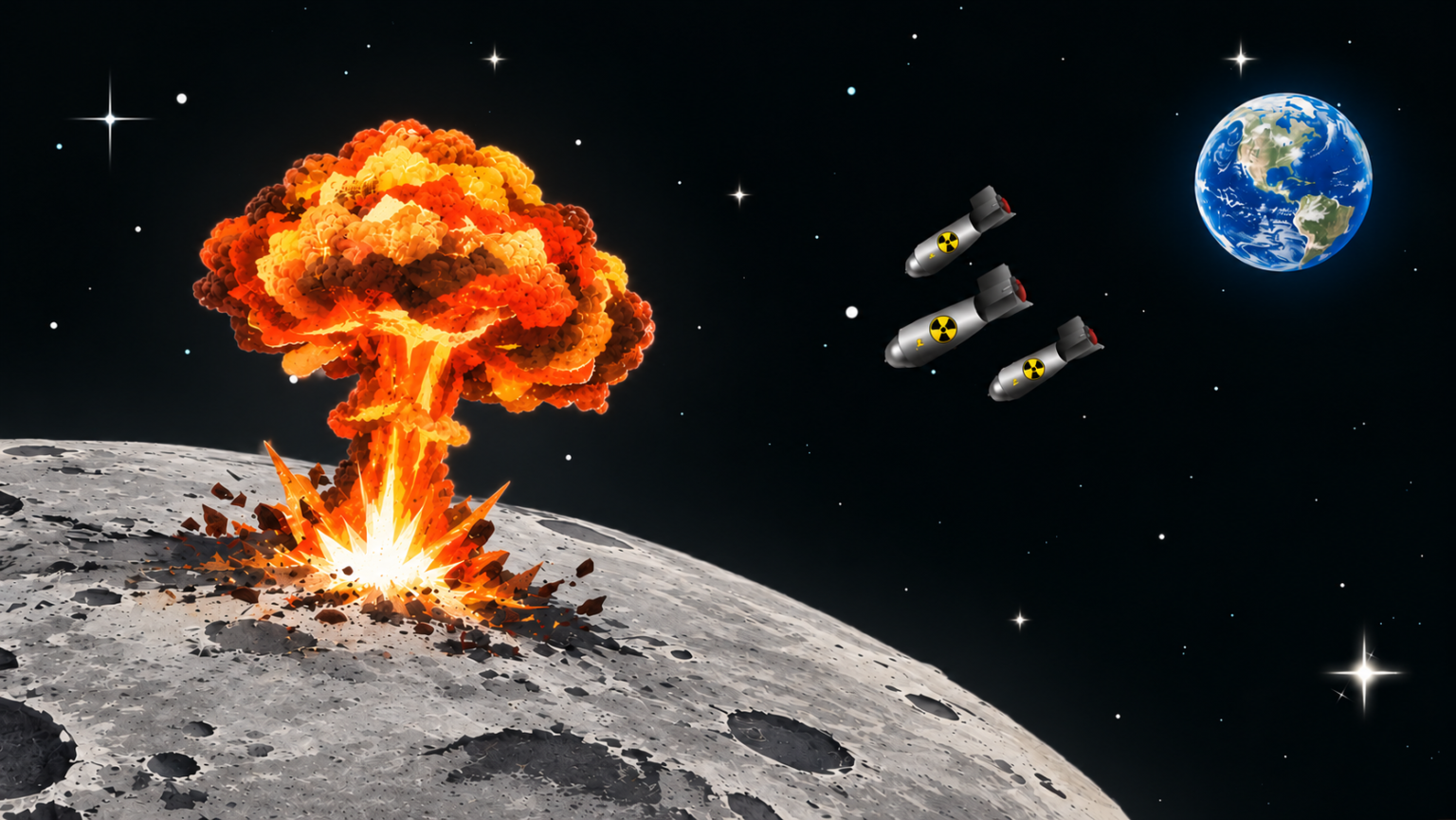 Nuclear bomb on the Moon